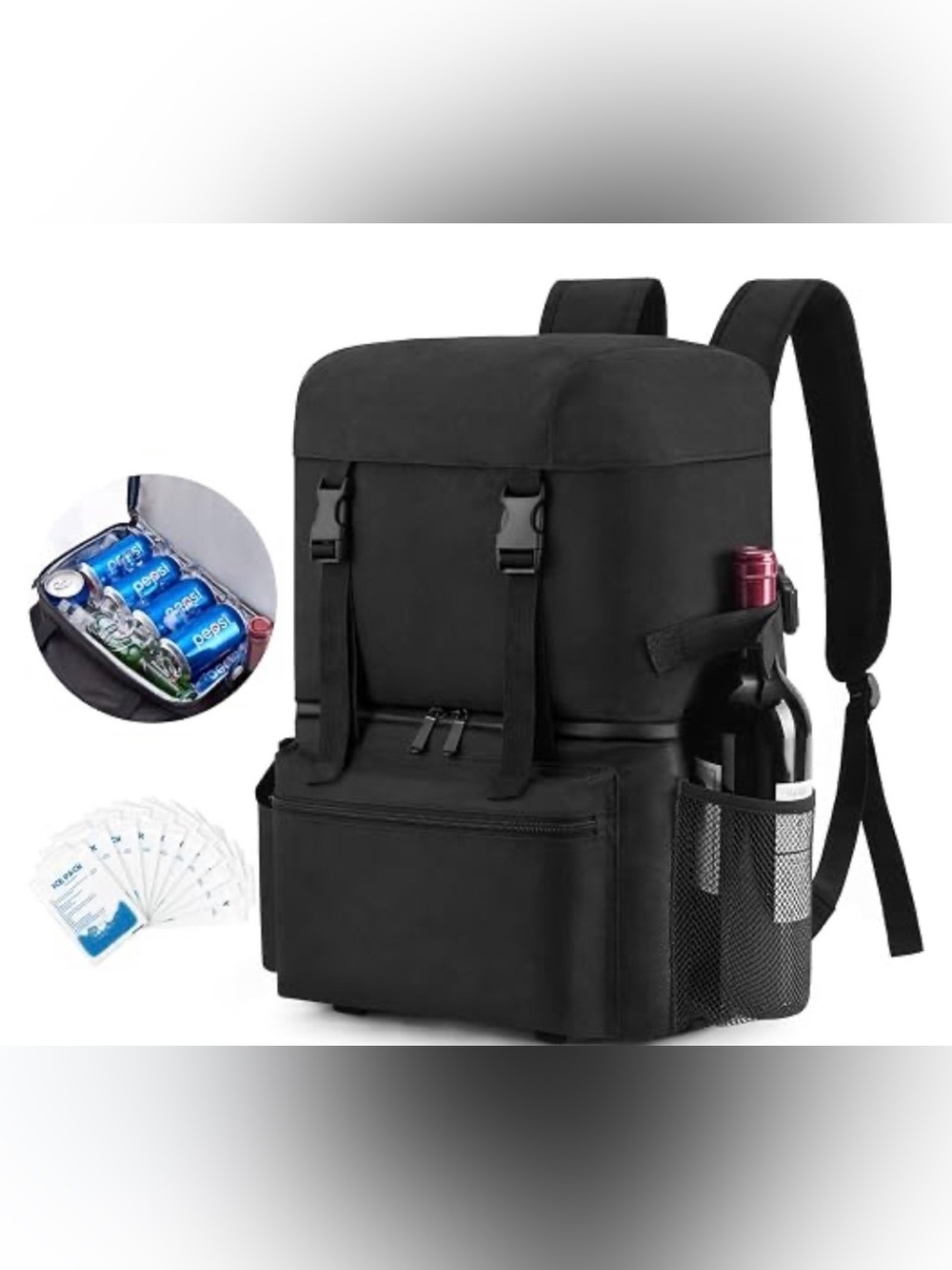 Cooler Backpack with 10 Ice Packs, 36 Cans Insulated NEW